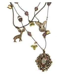Betsey Johnson Amethyst Forest inspires necklace
